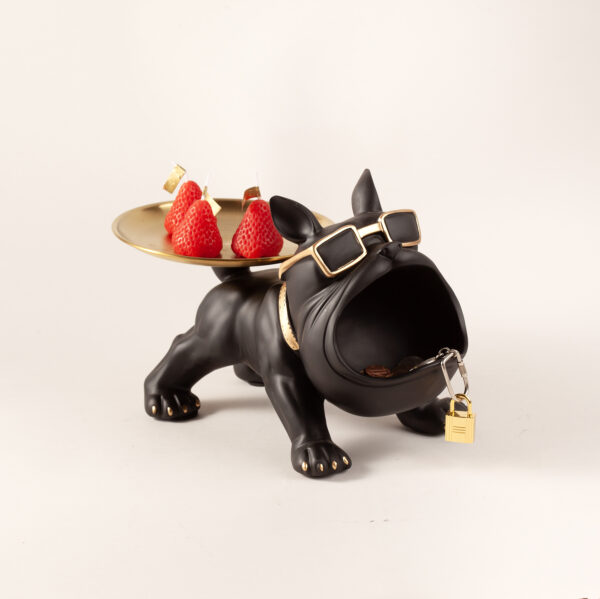 Big Bulldog Key Holder with Three Strawberry Candles