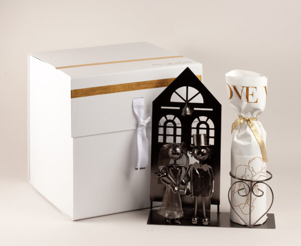 "Bride and Groom" Wine Holder in a gift box