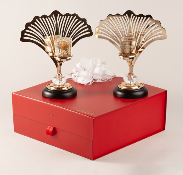 Modern Candleholders set of two in a gift box