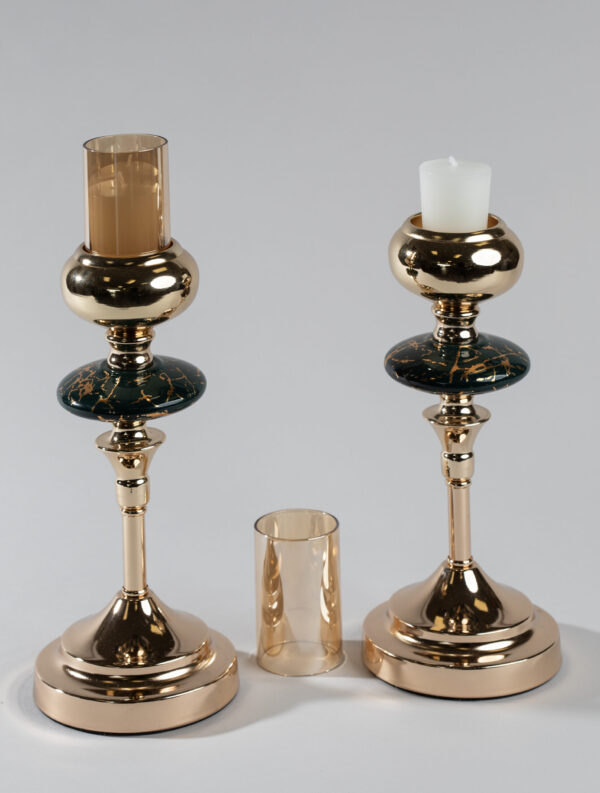 "Signora" Modern Candle Holder Pair